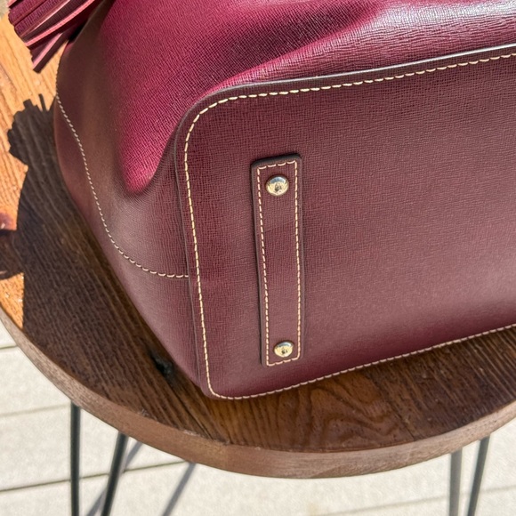 Dooney & Bourke Burgundy Drawstring Bag - Picture 5 of 7